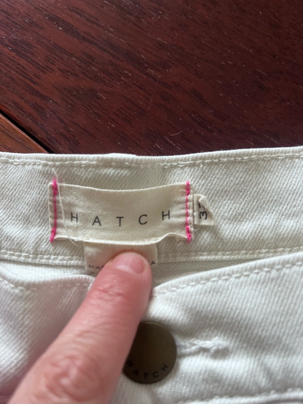 HATCH, The Cut Off Denim Maternity Short - Picture 3 of 4